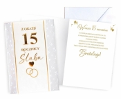 Karnet Rocznica ślubu 15