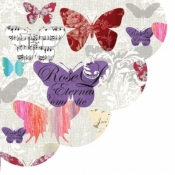 Serwetka okrągła ROMANTIC BUTTERFLIES