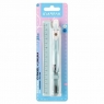 Cyrkiel metalowy + linijka 15cm pastel blue
