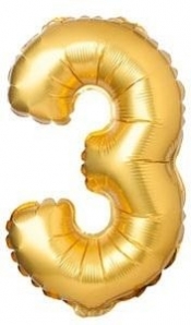 Balon foliowy matowy złoty 3 69cm