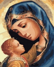 IPicasso, Zestaw malowanie po numerach - Dziewica Maryja i Jezus 40x50cm(PC4050497)