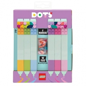 Flamastry LEGO DOTS 6 szt. z klockami do dekoracji (52797)