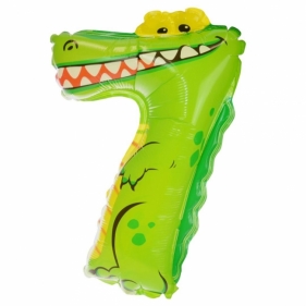 Balon foliowy cyferka 7 zwierzątko