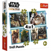 Puzzle 4w1: Gwiezdne Wojny - Mandalorian (34397)