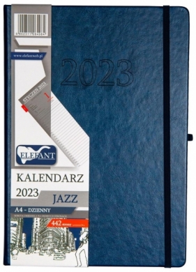 Kalendarz 2023 A4 Jazz dzienny granatowy
