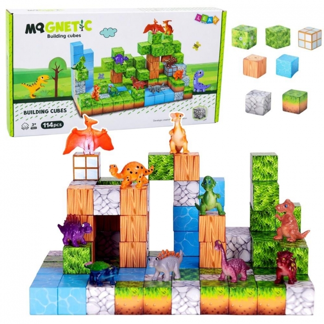 Klocki magnetyczne kostki konstrukcje 3D 114el