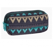 Saszetka 3 komorowa prostokątna CoolPack Primus Emerald Ethnic