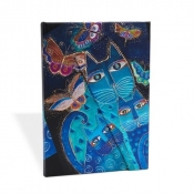 Notatnik Midi Blue Cats & Butterfiles w linie