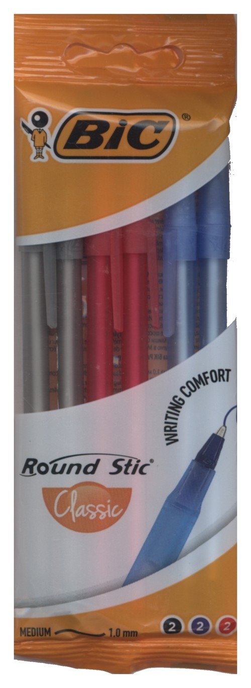 Długopis Round Stic mix kolorów 6 sztuk