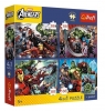  Puzzle 4w1 Avengers + plakat TREFL