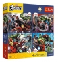 Puzzle 4w1 Avengers + plakat TREFL