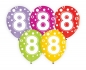 Balon gumowy Godan CYFRA 8, miks kolorów, 30 CM/5 szt. mix 300 mm 12cal (GZ-CYF8)