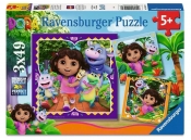 Puzzle dla dzieci 2D: Dora 3x49 el. (12004197)