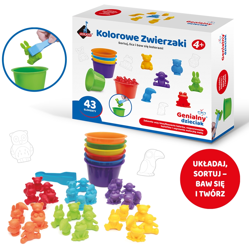 Genialny dzieciak - Kolorowe zwierzaki. Liczmany