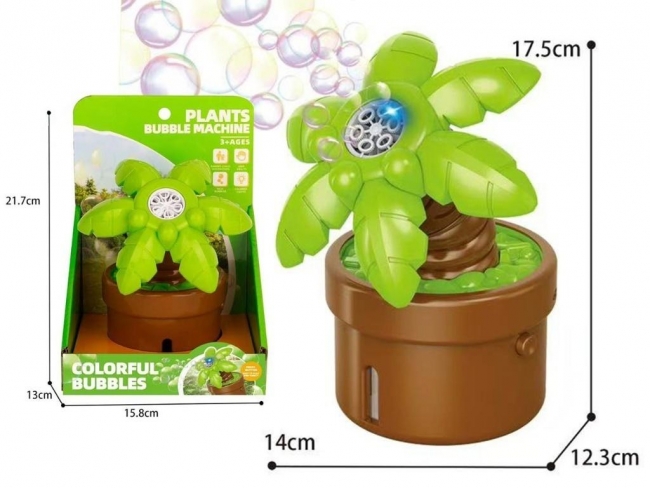 Palma na bańki mydlane światło