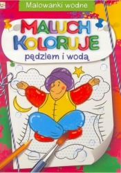 Maluch koloruje pędzlem i wodą Malowanki wodne