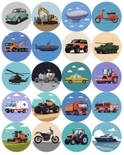 Naklejki motywacyjne środki transportu 25mm