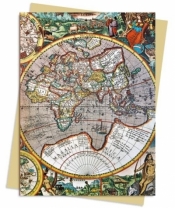 Karnet B6 Antyczna mapa Świata Pieter van den Keer