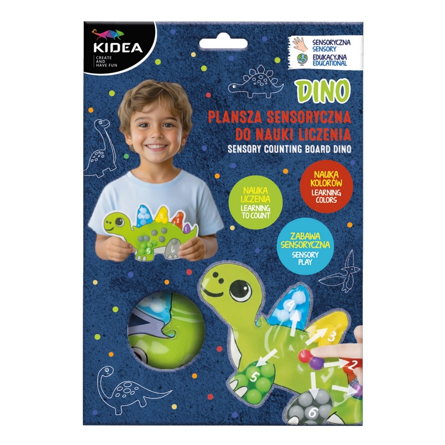 Plansza sensoryczna do nauki liczenia Kidea - Dino