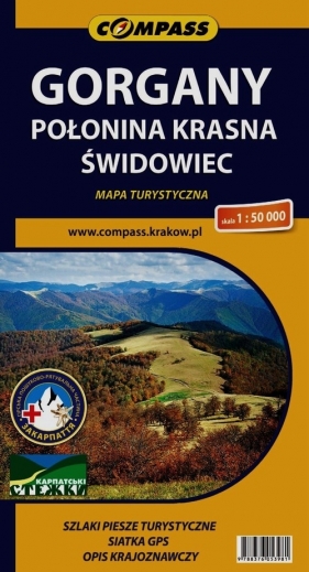 Gorgany Połonina Krasna Świdowiec mapa turystyczna 1:50 000