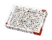 Puzzle 208 kotów 1000 (Uszkodzone opakowanie)