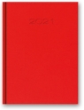 Kalendarz 2021 A5, dzienny, oprawa vivella, czerwony
