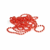 Łańcuch perełki czerwony 270cm