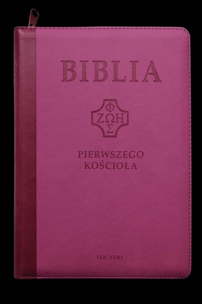 Biblia pierwszego Kościoła z paginatorami różowa