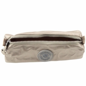 Piórnik szkolny jednokomorowy srebrny 21,5cm