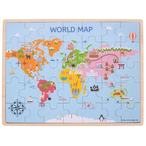 Drewniana Mapa Świata