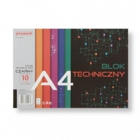 Blok techniczny A4 Premium czarny 180g 10 arkuszy