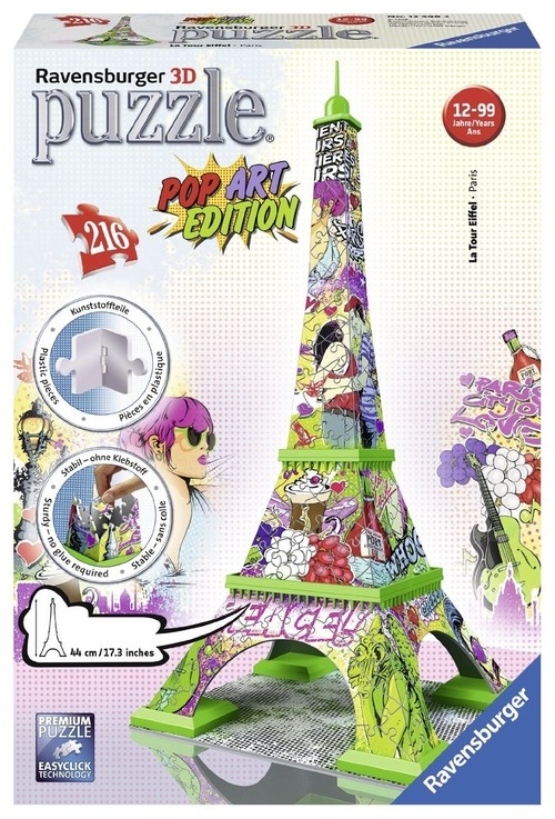Puzzle 3D Wieża Eiffla Pop Art 216 (125982)