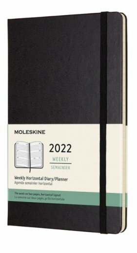 Kalendarz 2022 tygodniowy 12ML tw. czarny