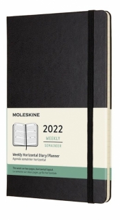 Kalendarz 2022 tygodniowy 12ML tw. czarny