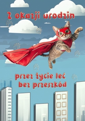 Kartka okolicznościowa W dniu urodzin kot