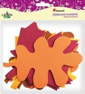 Dekoracje piankowe duże liście dębu,klonu 8szt.mix kolor:pomarańczowy,żółty,brąz,bordo 205x190x1mm. (EB691)
