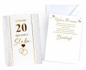 Karnet Rocznica ślubu 20