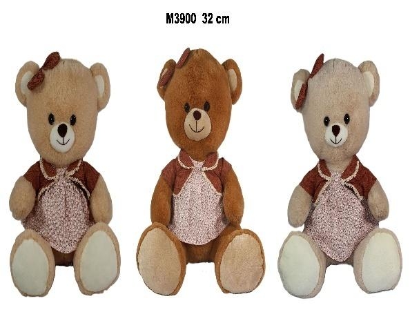 Miś w sukience 32cm MIX