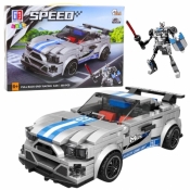 Klocki konstrukcyjne Auto z napędem Robot 2w1 350e