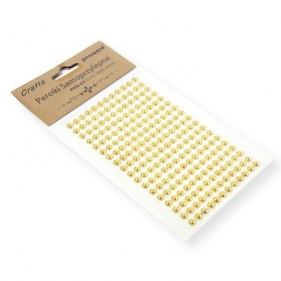 Perełki samoprzylepne złoty chrom 6mm