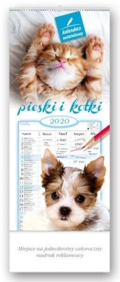 Kalendarz 2020 Notatnikowy Pieski i kotki WN6