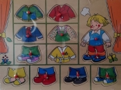 Układanka drewniana Ubranka 12