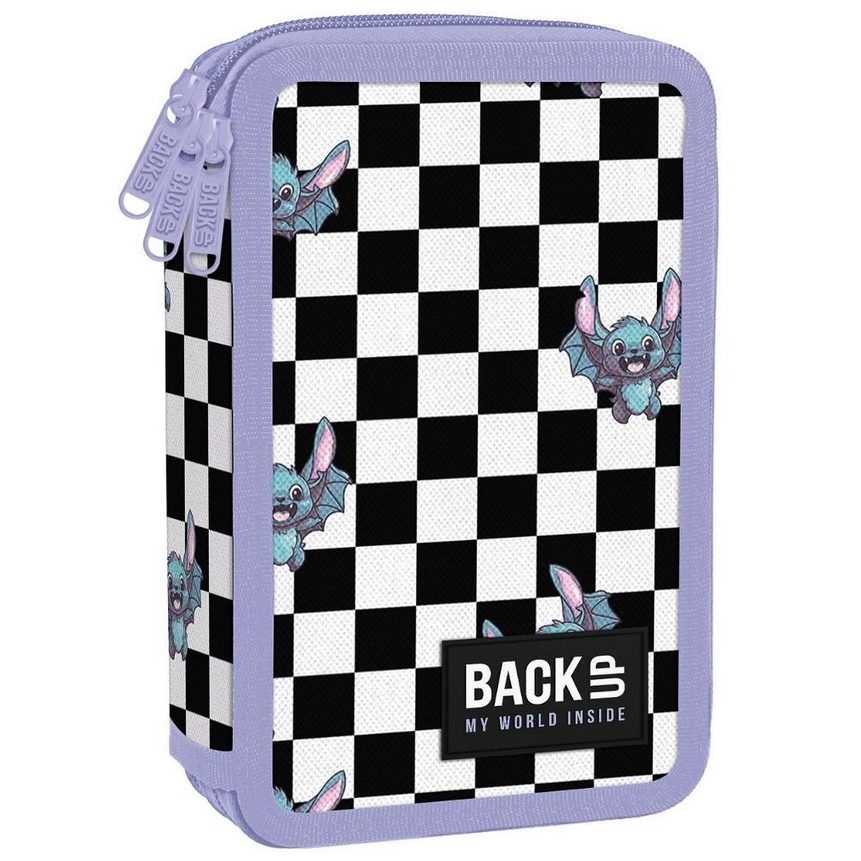 Piórnik potrójny BackUp z wyposażeniem - Szachownica fuzz (PB7EW39)