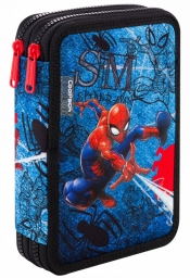 Coolpack - Jumper XL - Disney - Piórnik podwójny z wyposażeniem - Spider-man Denim (B77304)