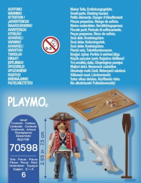 Playmobil, Pirat z tratwą i rekinem młotem (70598)