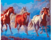 Obraz Malowanie po numerach - Tabun koni (BS8467)