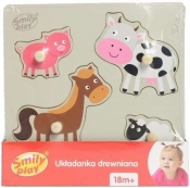 Smily Play, Układanka drewniana. Zwierzęta wiejskie (837938)