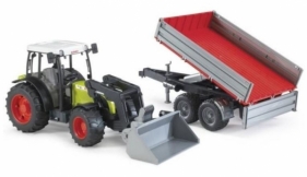 Pojazd Traktor Claas Nectis 267F z ładowarką i przyczepą (BR-01998)