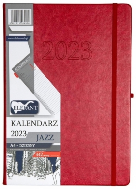 Kalendarz 2023 A4 Jazz dzienny czerwony
