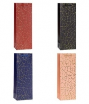 Torebka ozdobna na butelkę 12x36x9cm mix ROZETTE